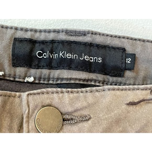 Calvin Klein Womens Jeans Skinny Leg Mid Rise Five Design Pockets Gray Size 12 - Picture 8 of 11